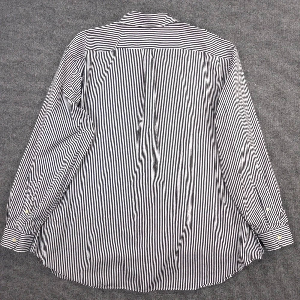 Vintage Ralph Lauren Shirt Mens 3XB Navy White Striped Red Pony Classic Fit 90s